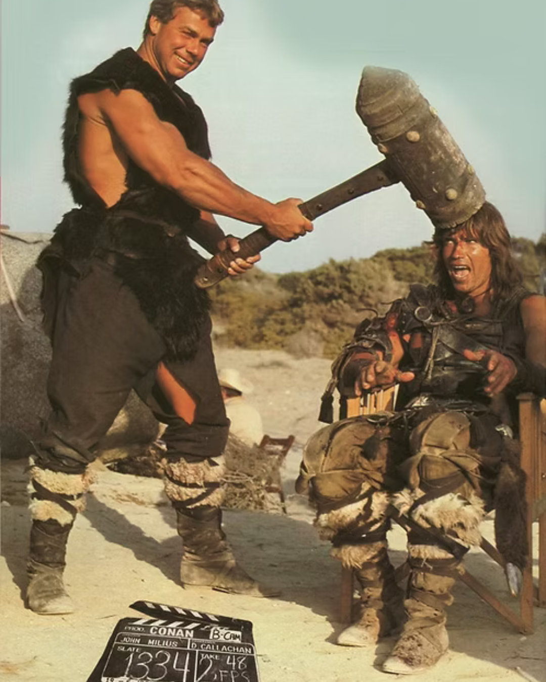 A ALBERT BUSEK PHOTO OF SVEN-OLE AND ARNOLD WITH SIGNATURE